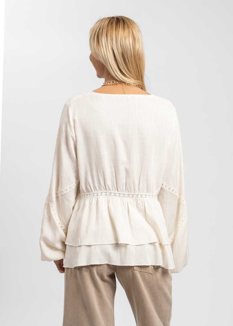 BLUSA VIOLETA blanco