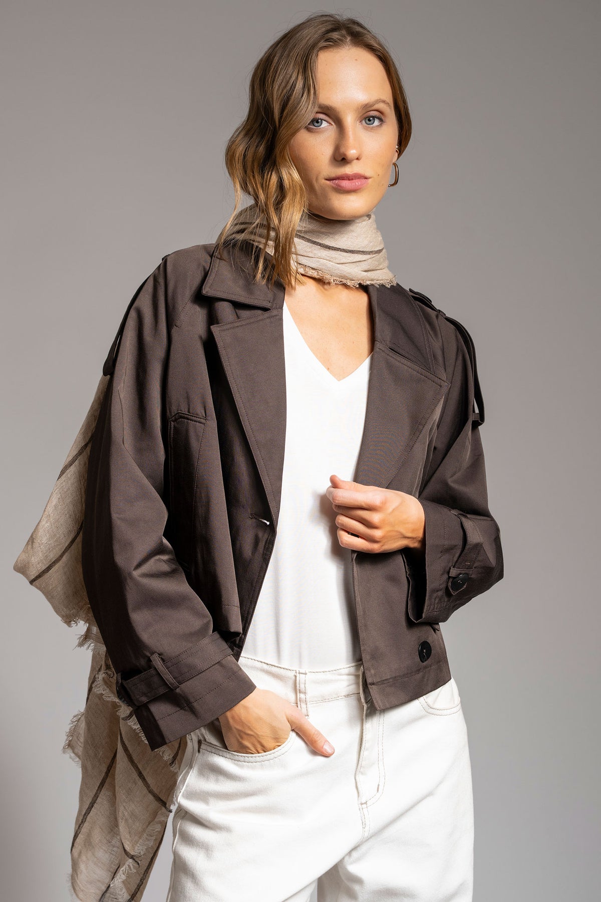 TRENCH CAROLA café - S