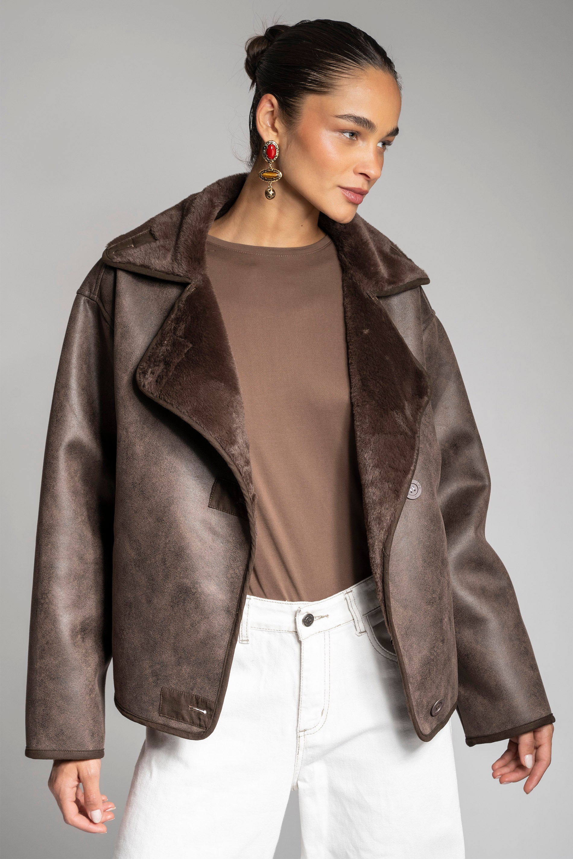 CHAQUETA CONSU café