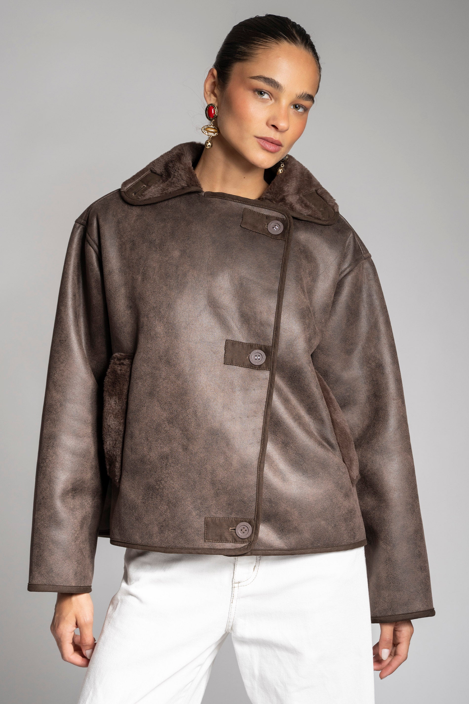 CHAQUETA CONSU café