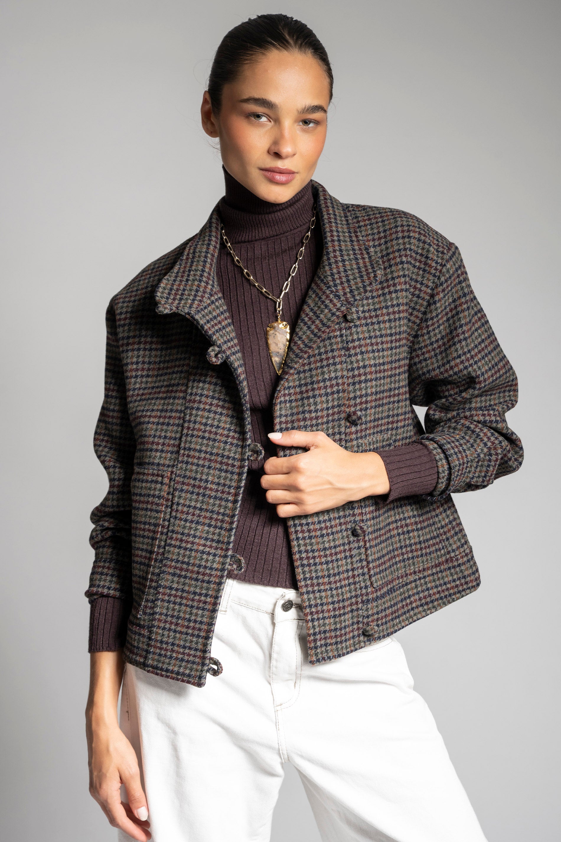 CHAQUETA DELFINA gris