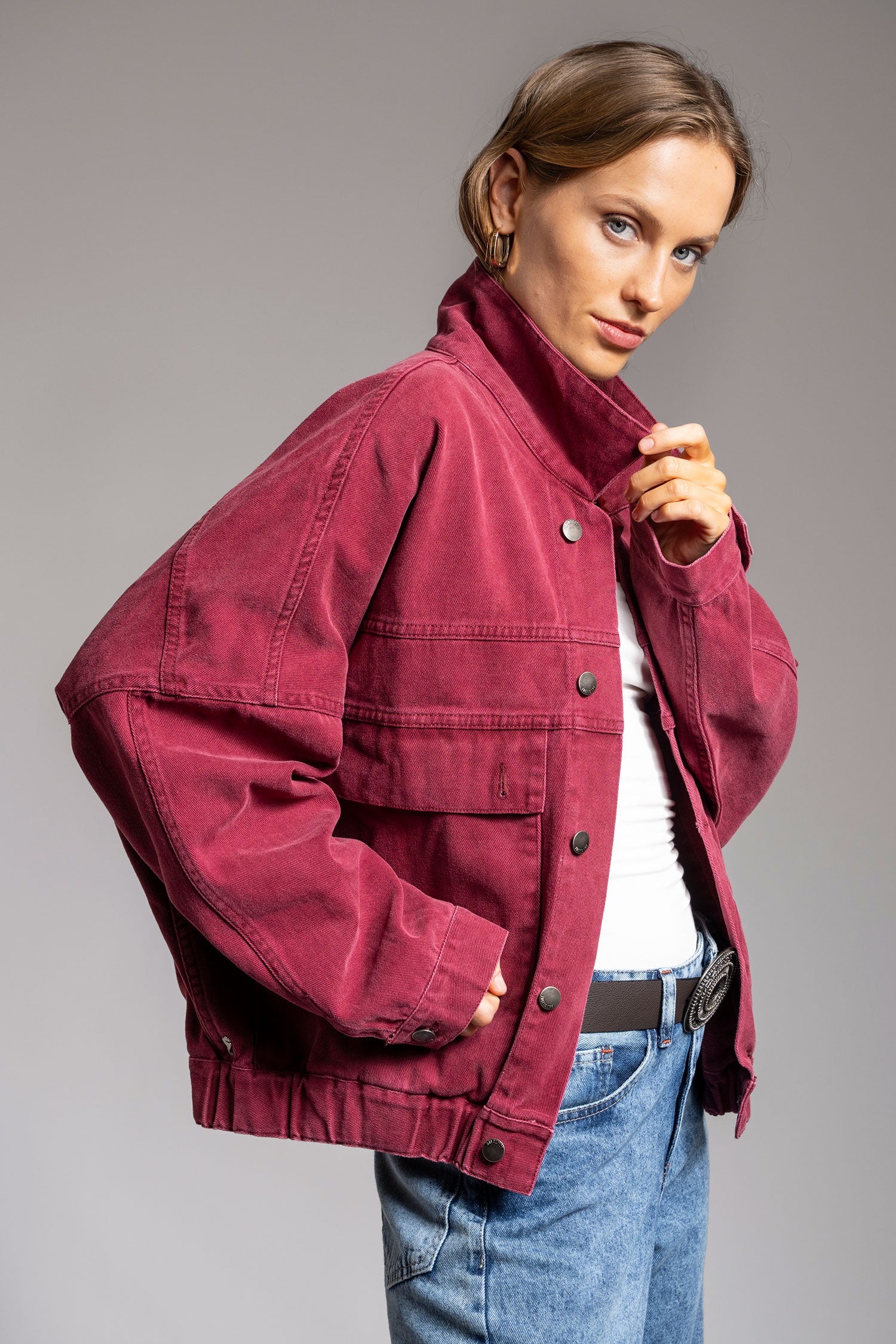 CHAQUETA MANE burdeo