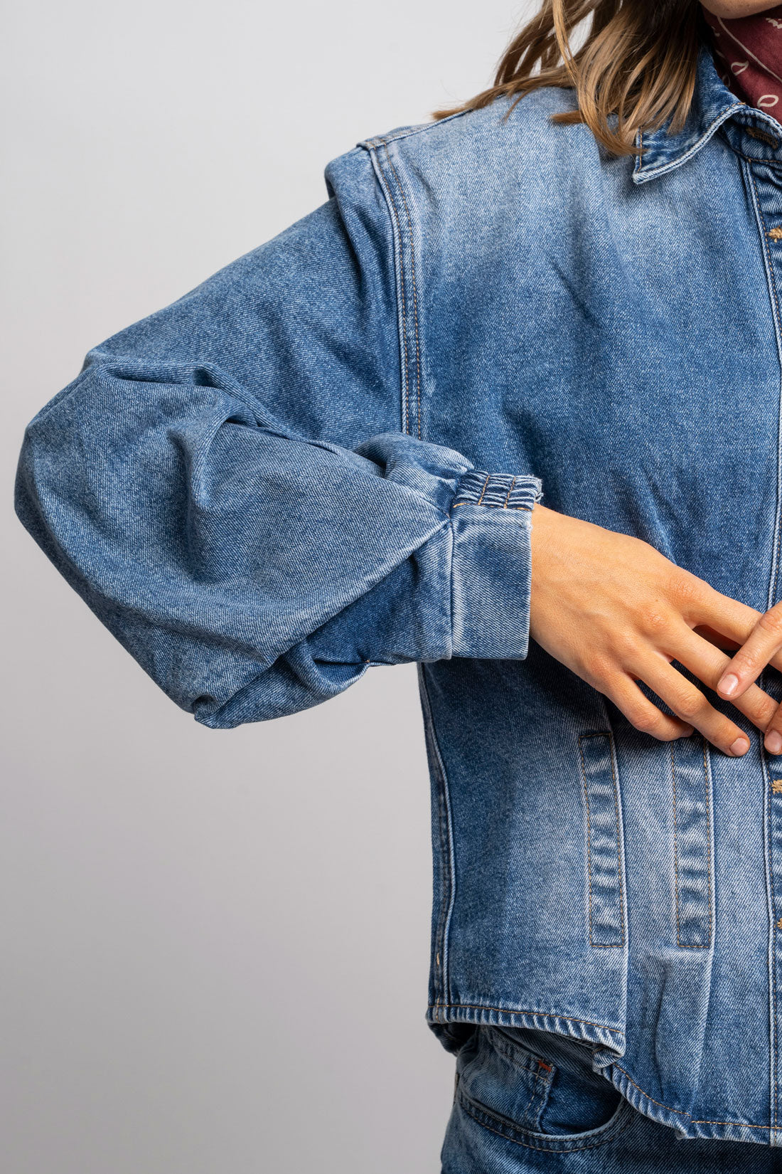 CHAQUETA MARTINA celeste