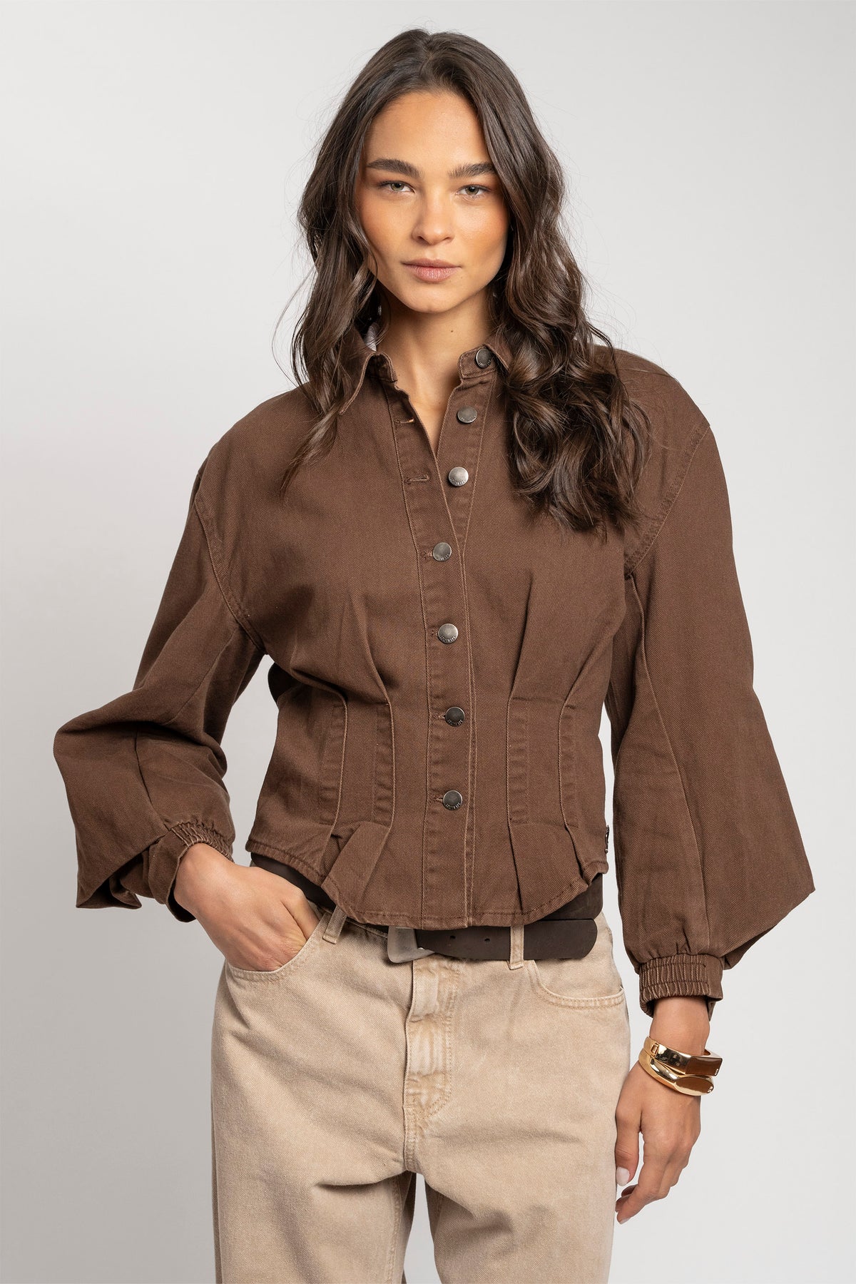 CHAQUETA MARTINA café - S