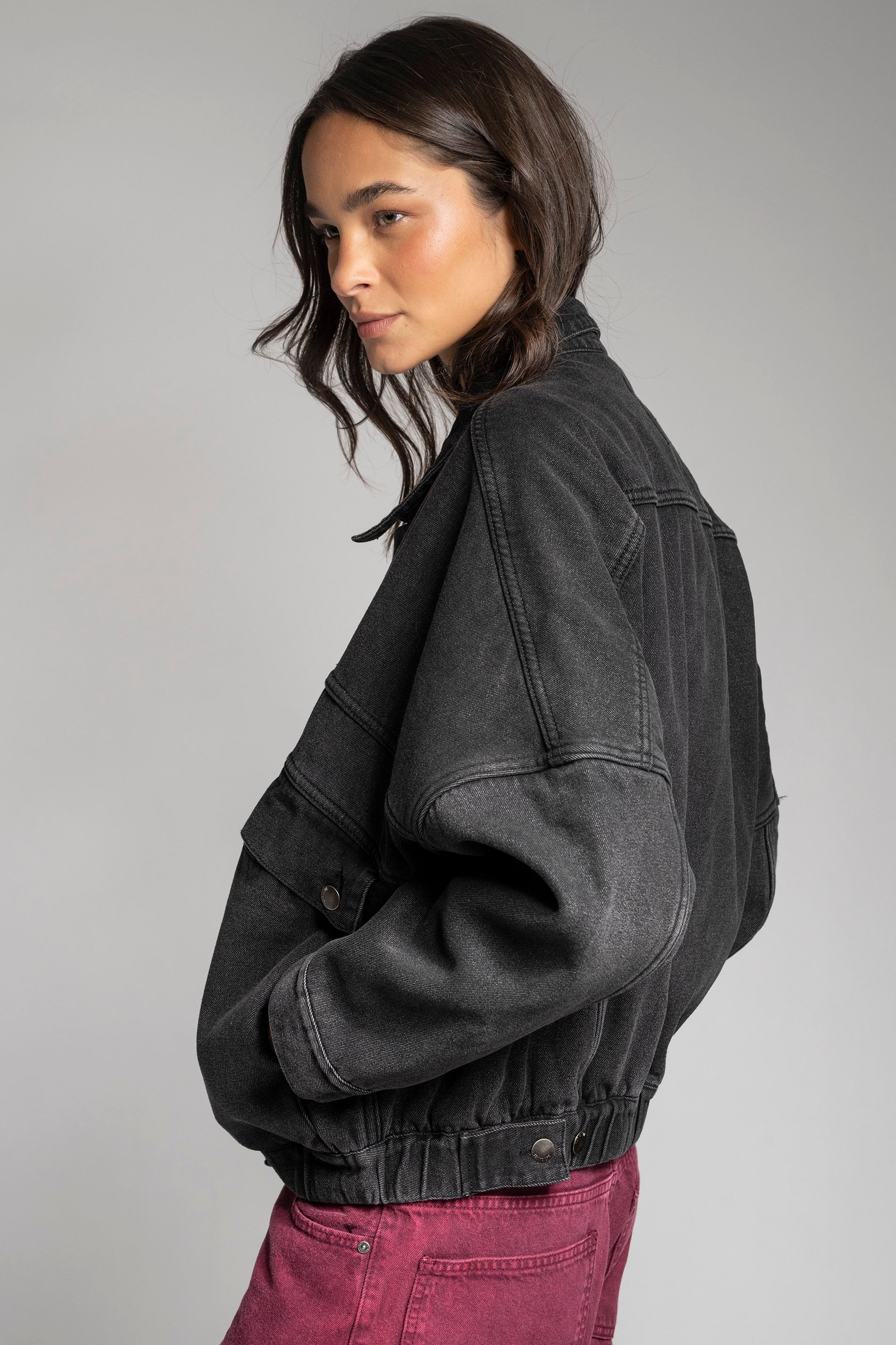 CHAQUETA TANA negro - interior chiporro suave