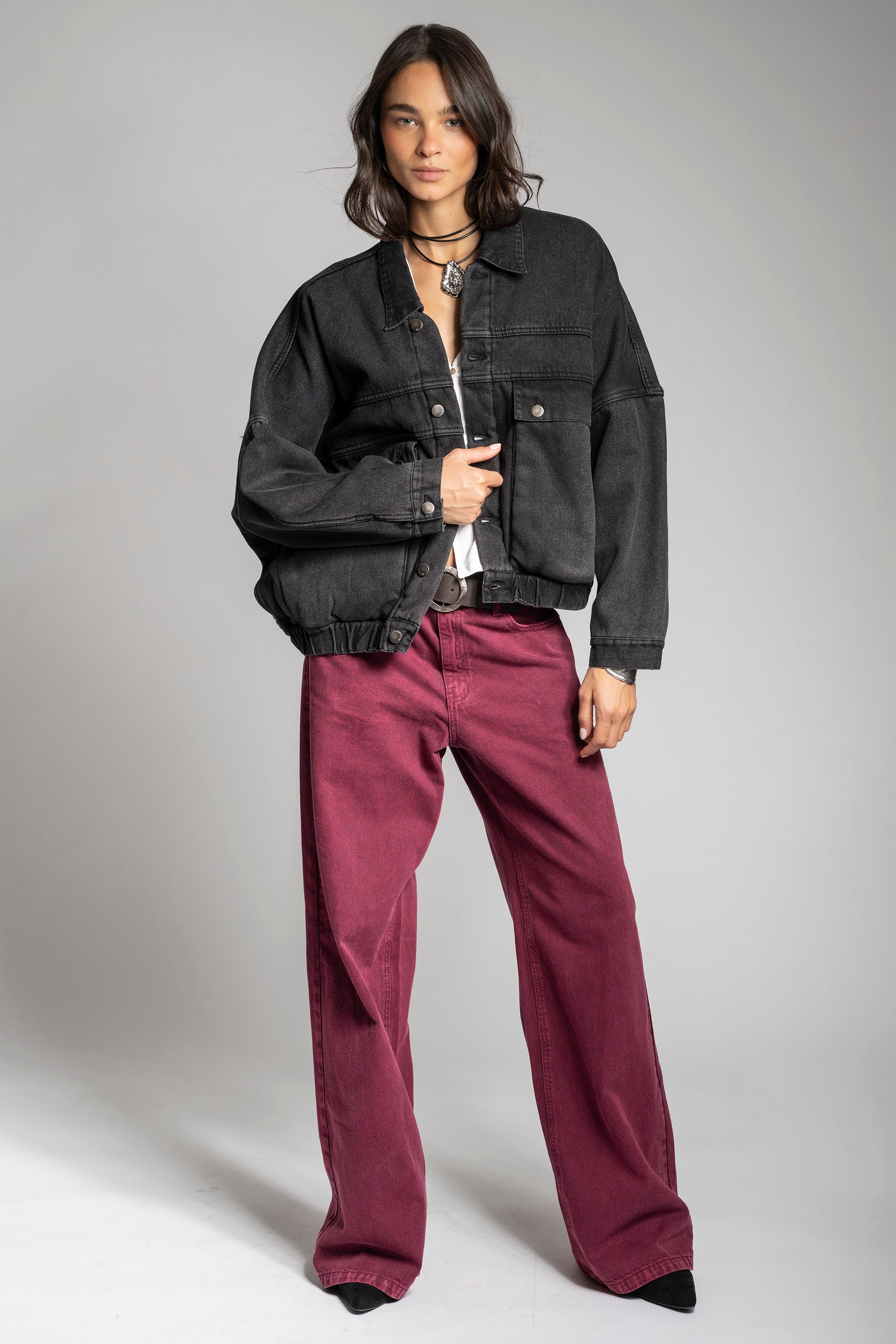 CHAQUETA TANA negro - interior chiporro suave