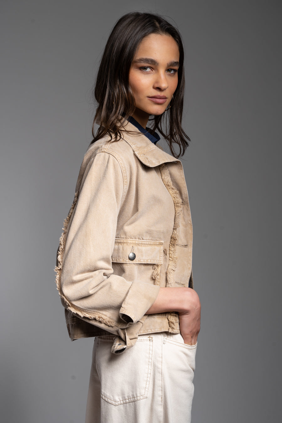 CHAQUETA TESSA beige