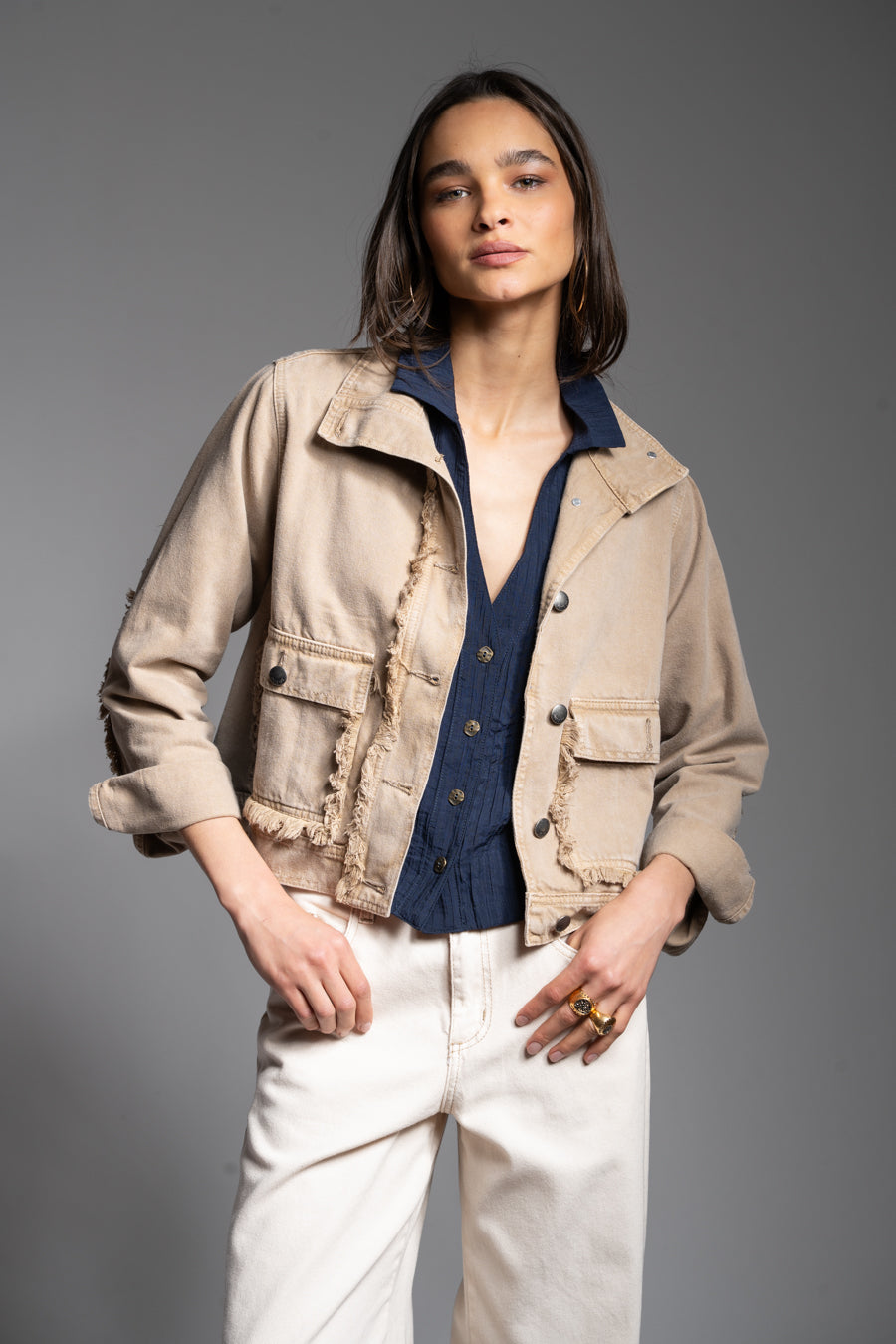 CHAQUETA TESSA beige