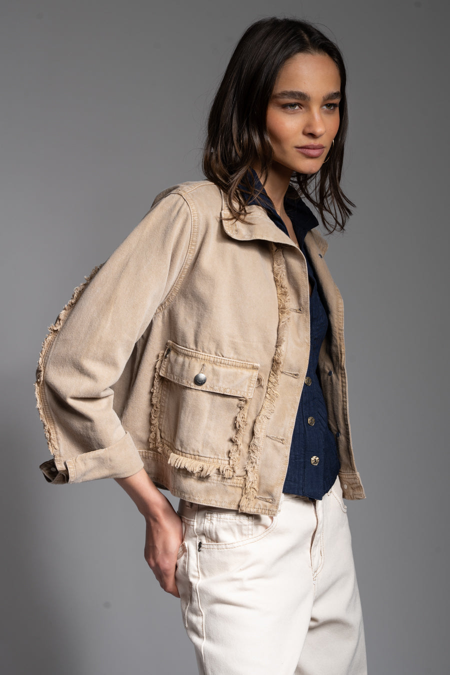 CHAQUETA TESSA beige