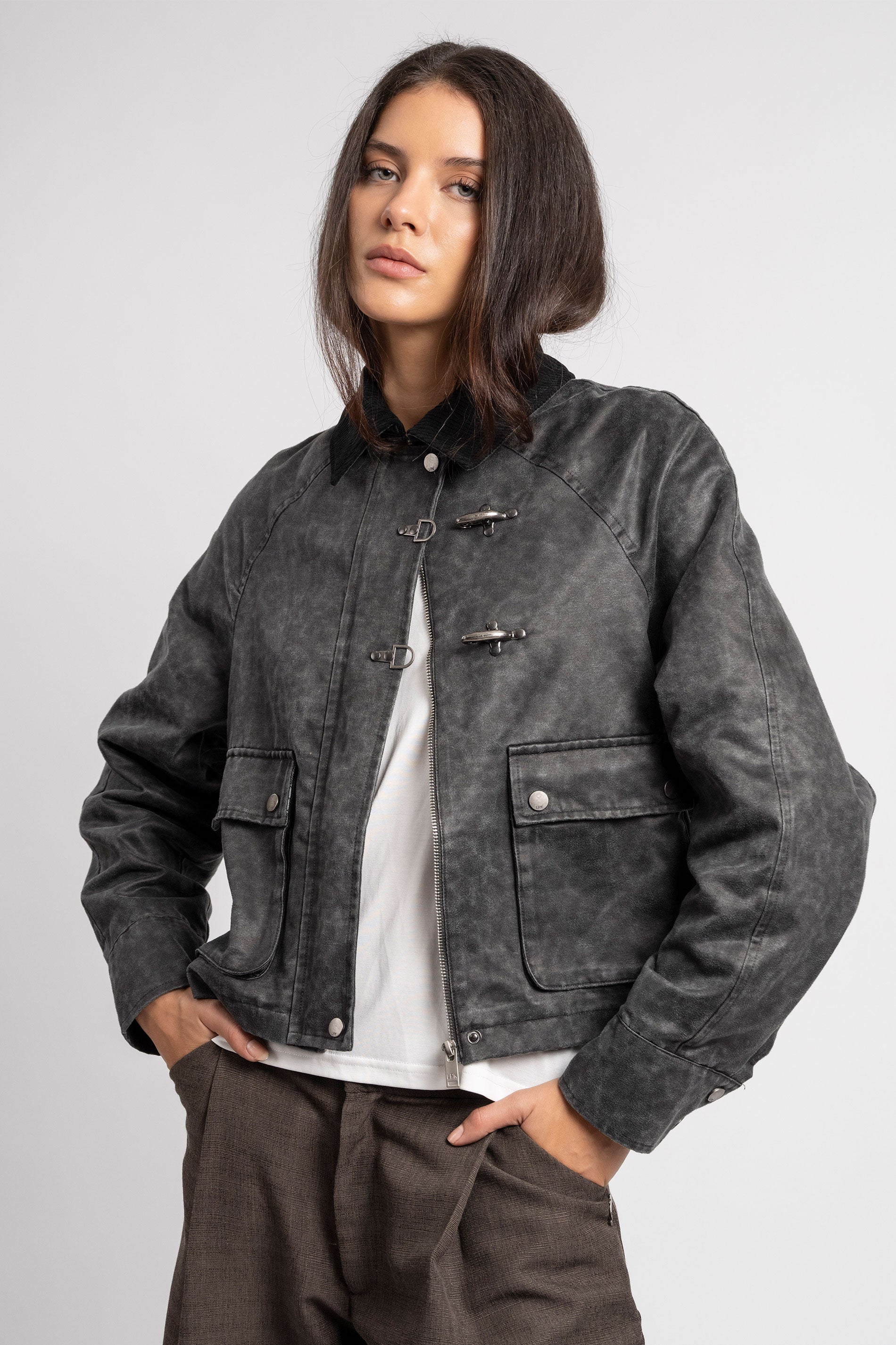 CHAQUETA HARRIET grafito/negro