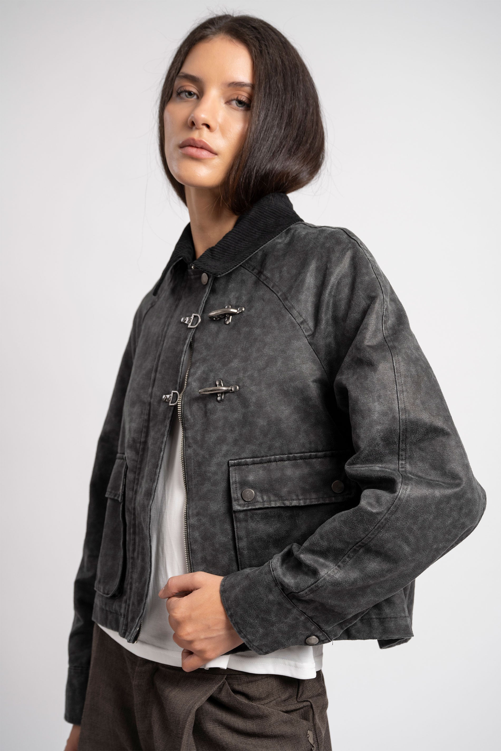 CHAQUETA HARRIET grafito/negro