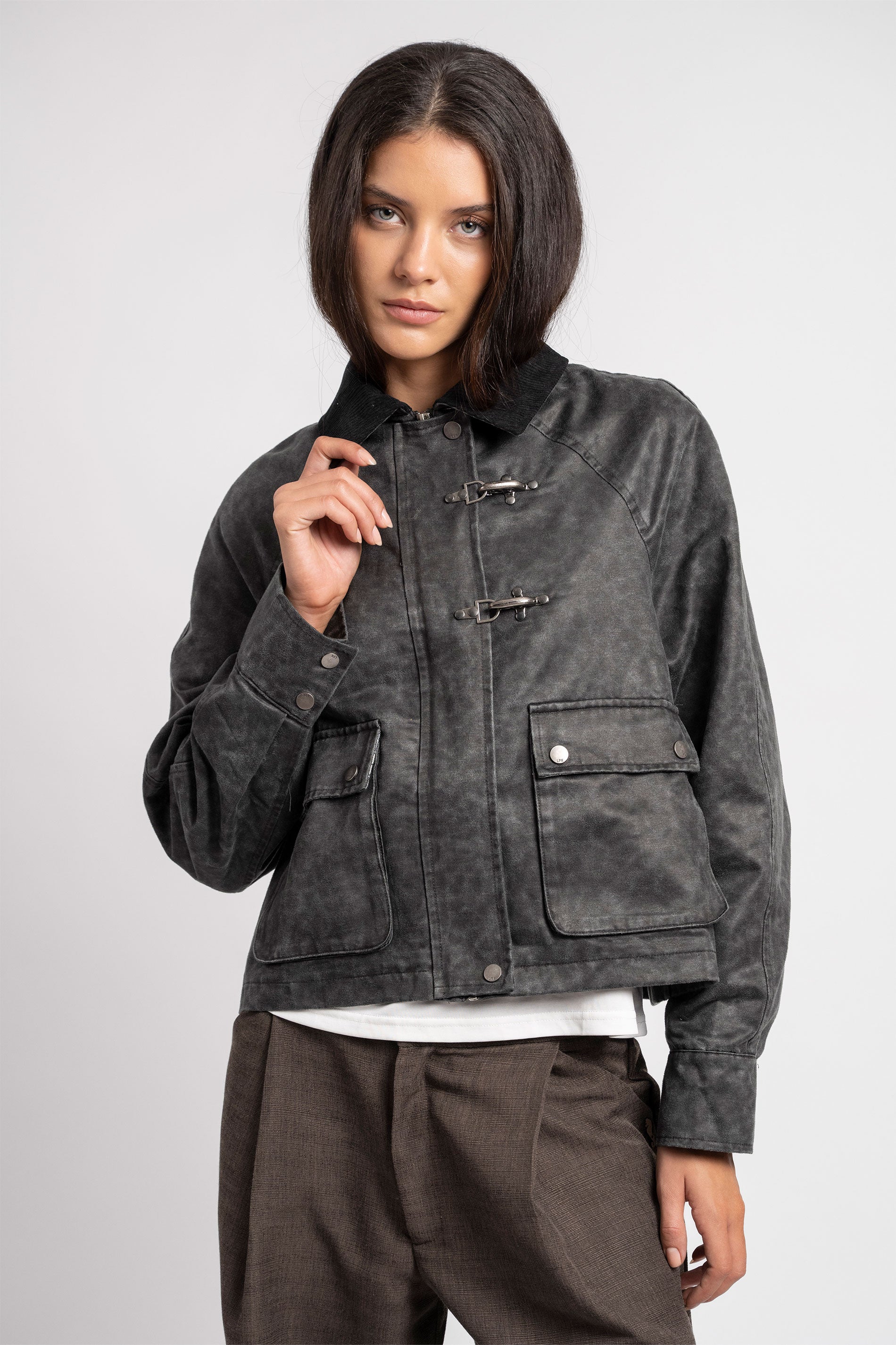 CHAQUETA HARRIET grafito/negro