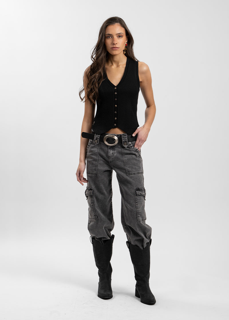 JEANS JUANA gris gravillado
