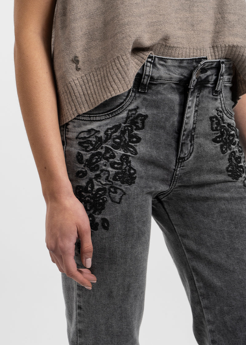 JEANS FLARE  TIRO MEDIO NORA B MARENGO