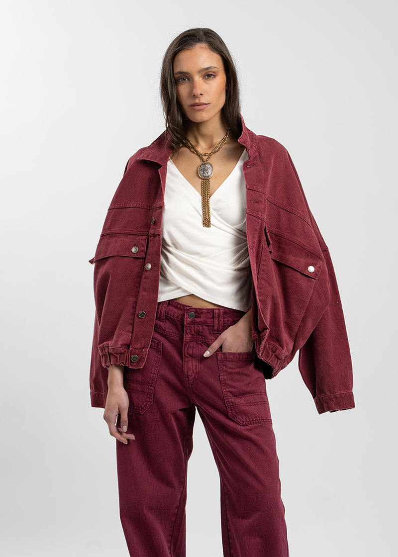 JEANS TALI Wide Leg burdeo