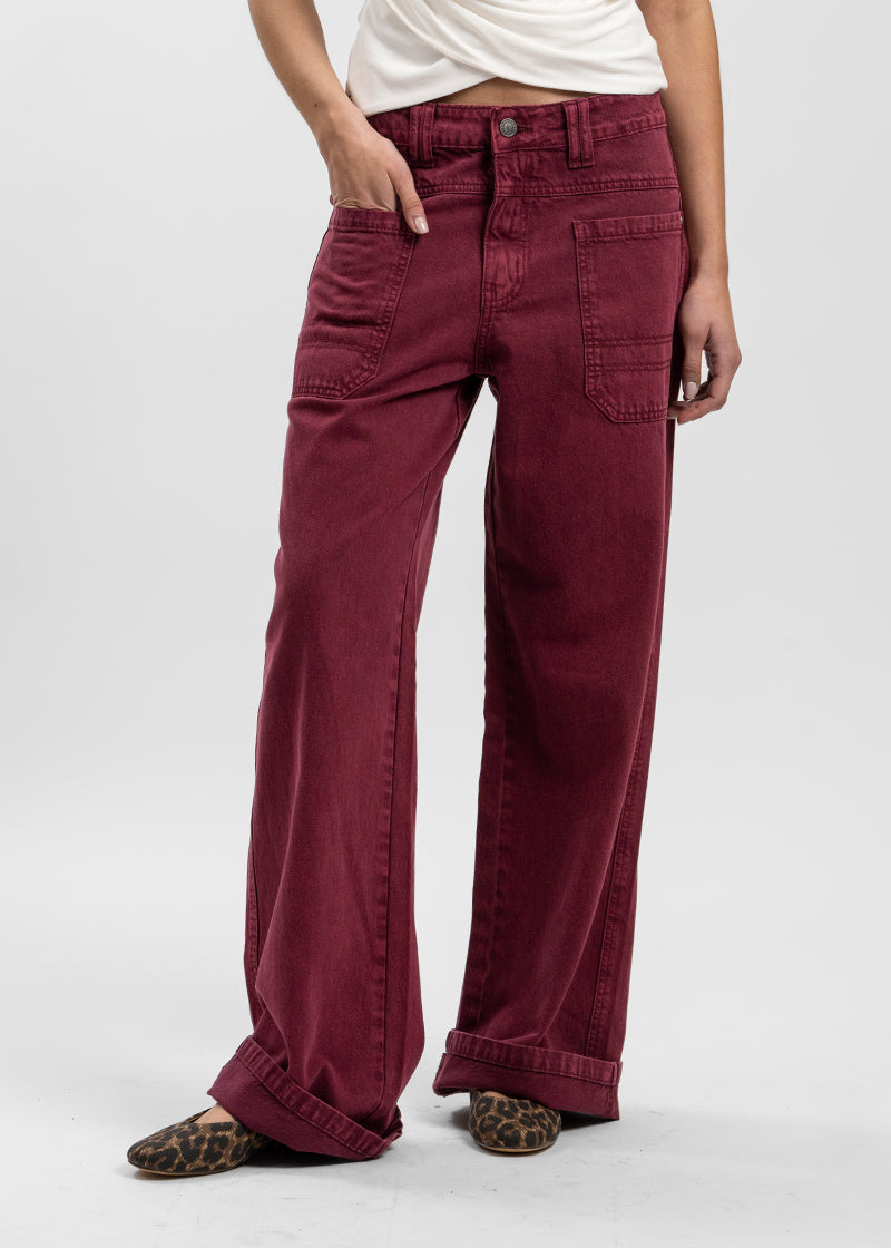 JEANS TALI Wide Leg burdeo