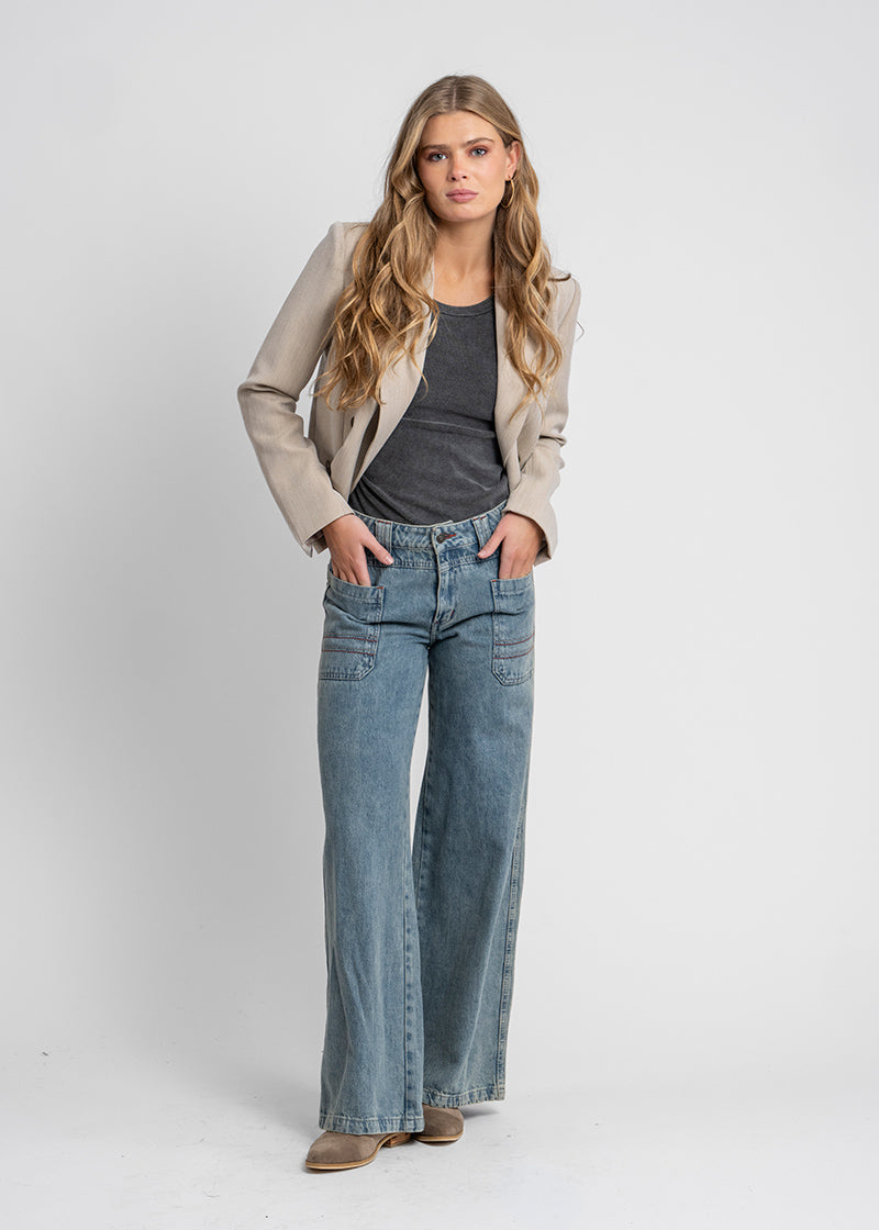 JEANS TALI Wide Leg celeste