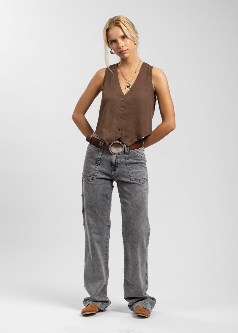 JEANS AME TB gris