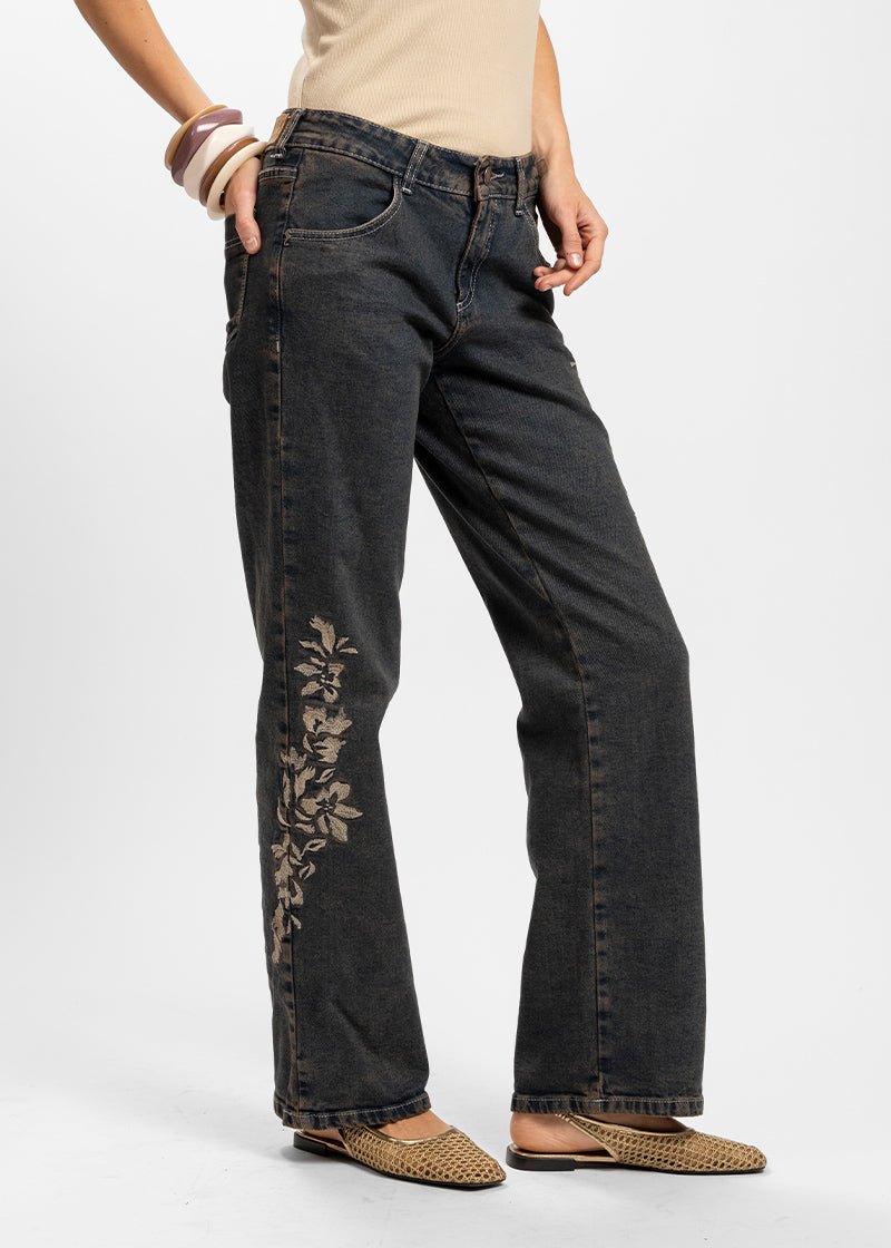 JEANS RECTO TIRO MEDIO AMPARO azul