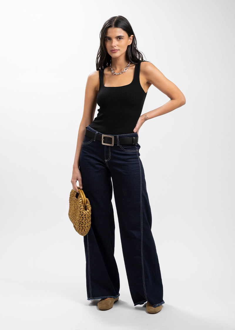 JEANS PALAZZO TIRO MEDIO ANNA azul R