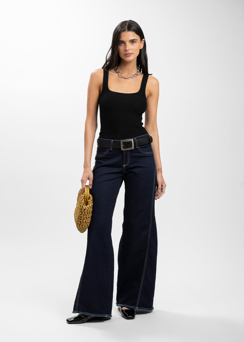 JEANS PALAZZO TIRO MEDIO ANNA azul R