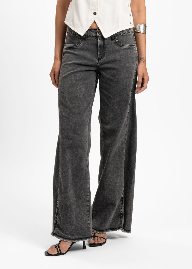 JEANS PALAZZO TIRO MEDIO ANNA gris gravillado