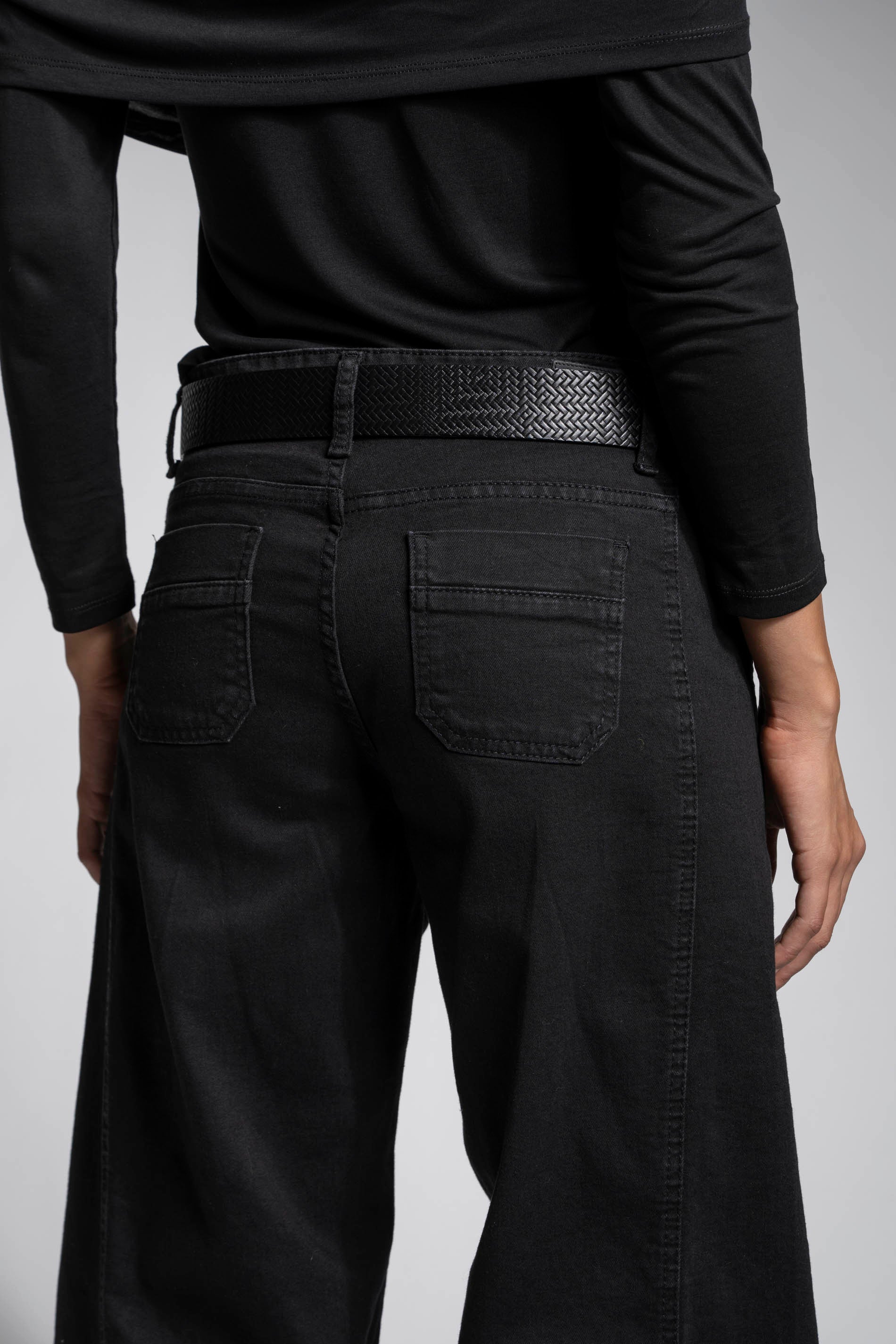JEANS PALAZZO TIRO MEDIO ANNA negro