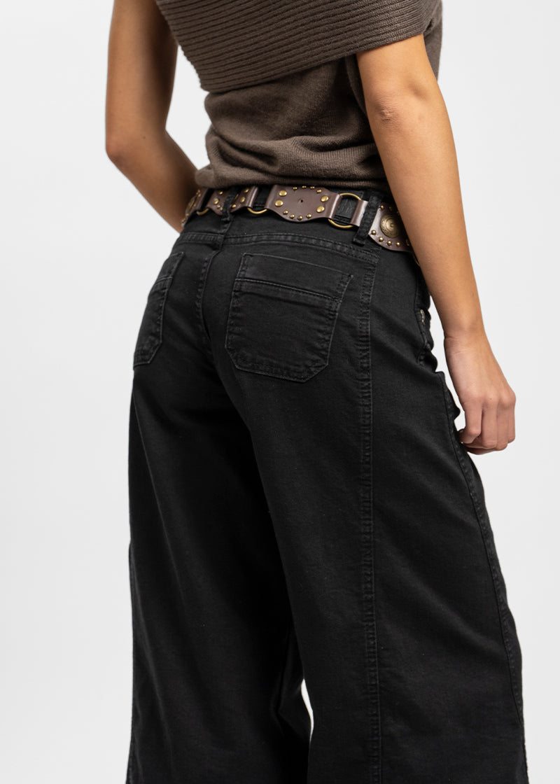 JEANS PALAZZO TIRO MEDIO ANNA negro