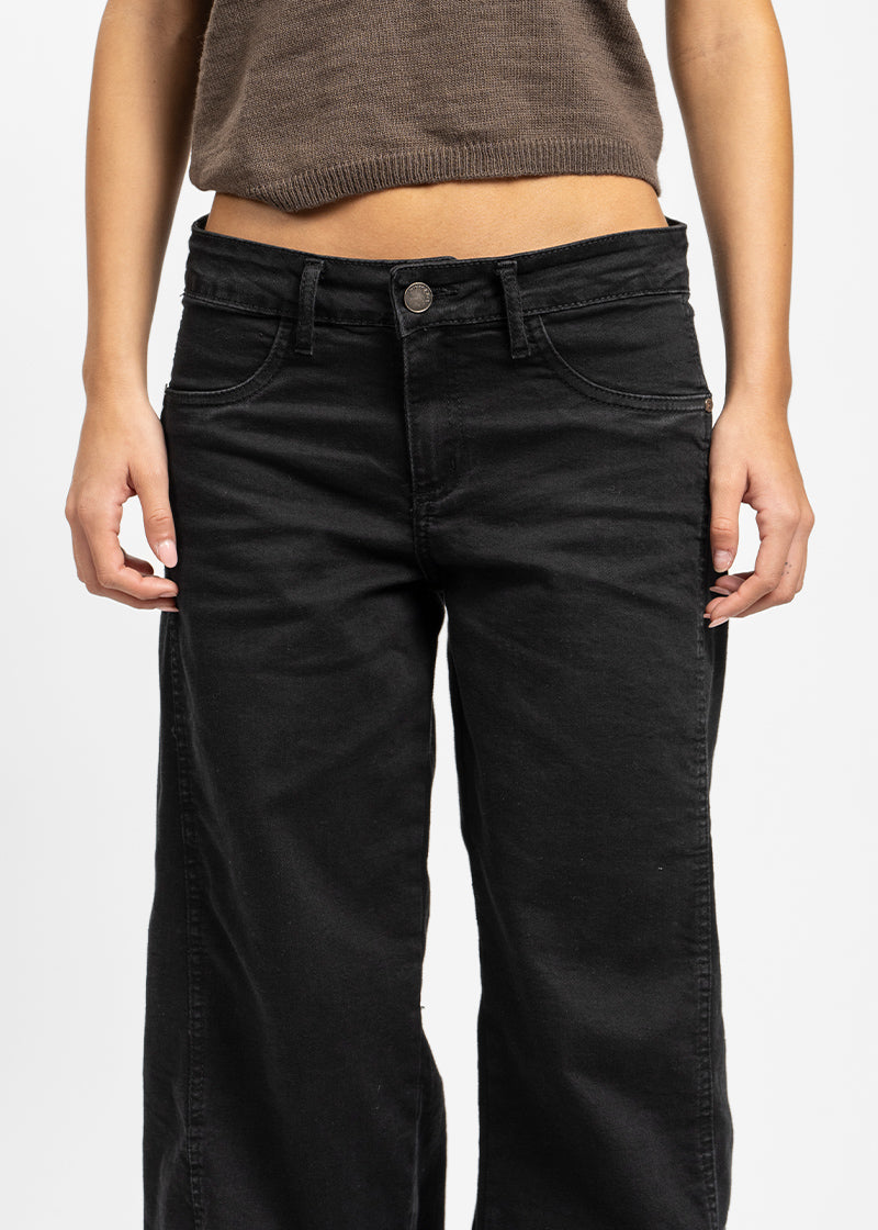 JEANS PALAZZO TIRO MEDIO ANNA negro