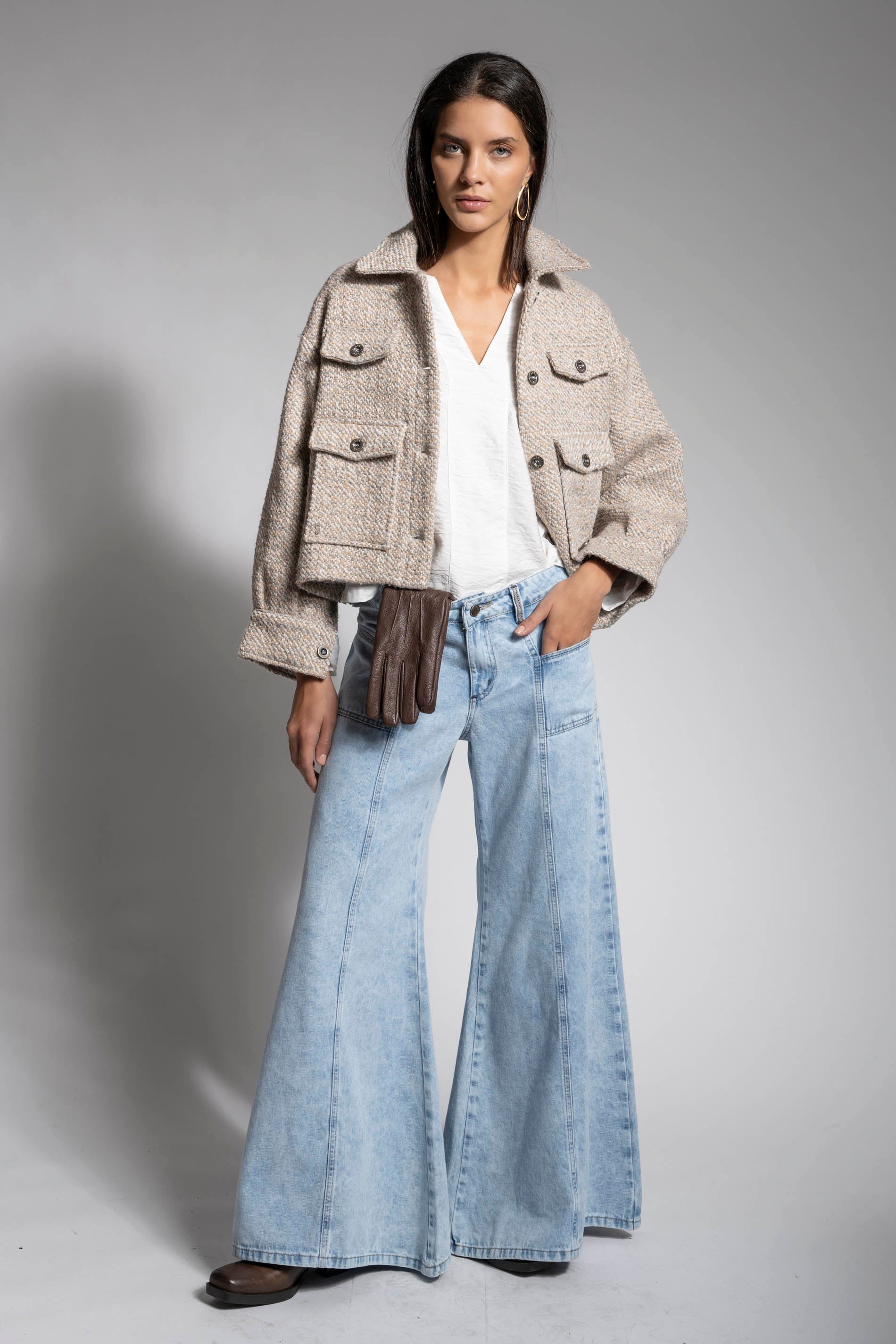 JEANS PALAZZO TIRO MEDIO ARIANNA I celeste