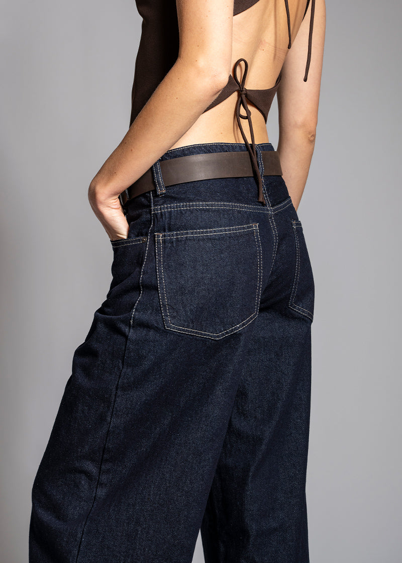 JEANS WIDE LEG TIRO ALTO JOSEFA azul R