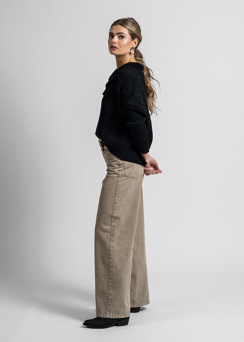 JEANS JOSEFA Wide Leg beige