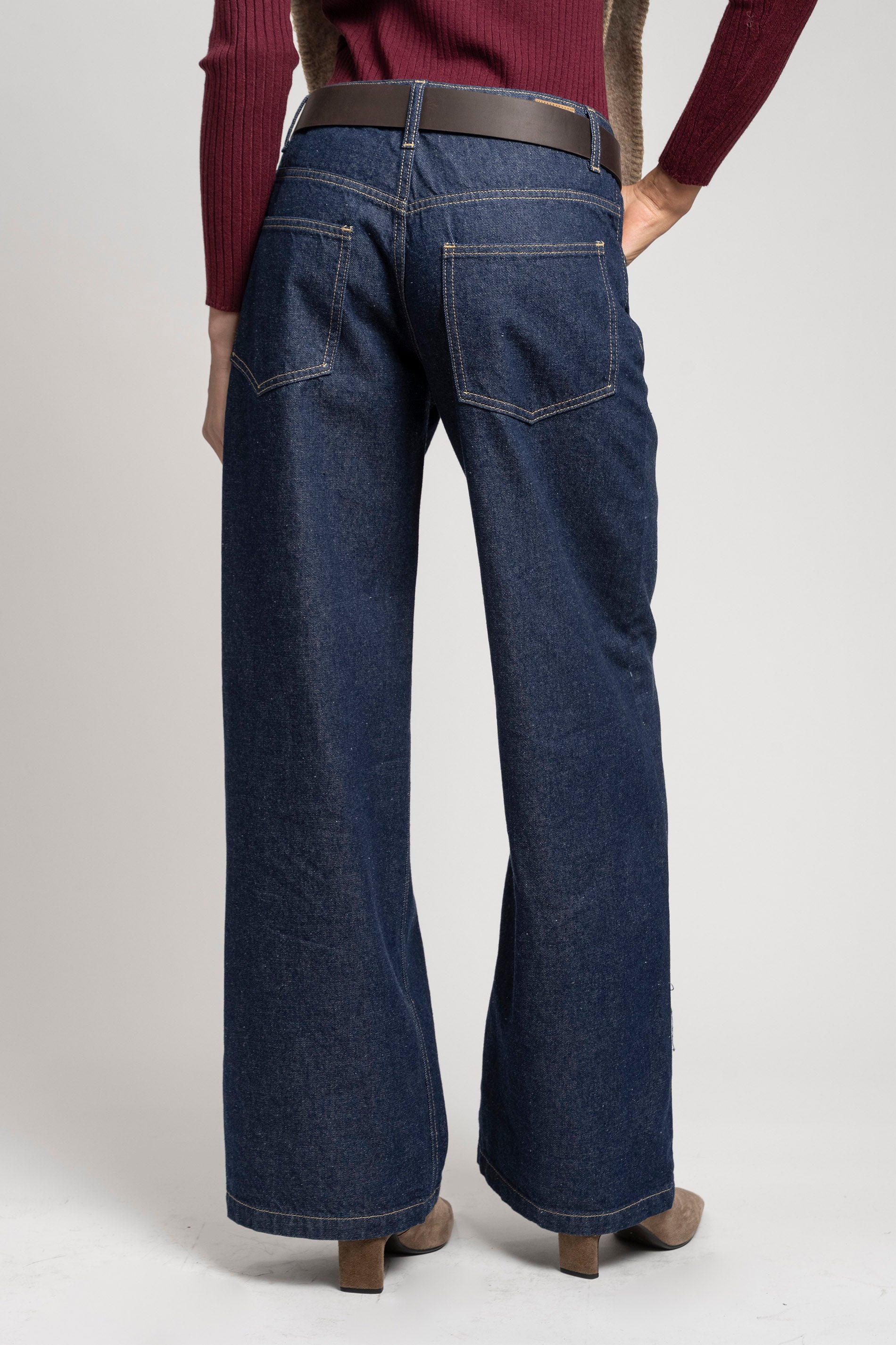 JEANS WIDE LEG TIRO BAJO JOSEFA azul r