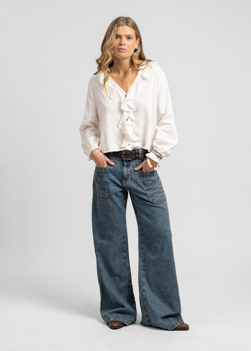 JEANS TALI Wide Leg celeste