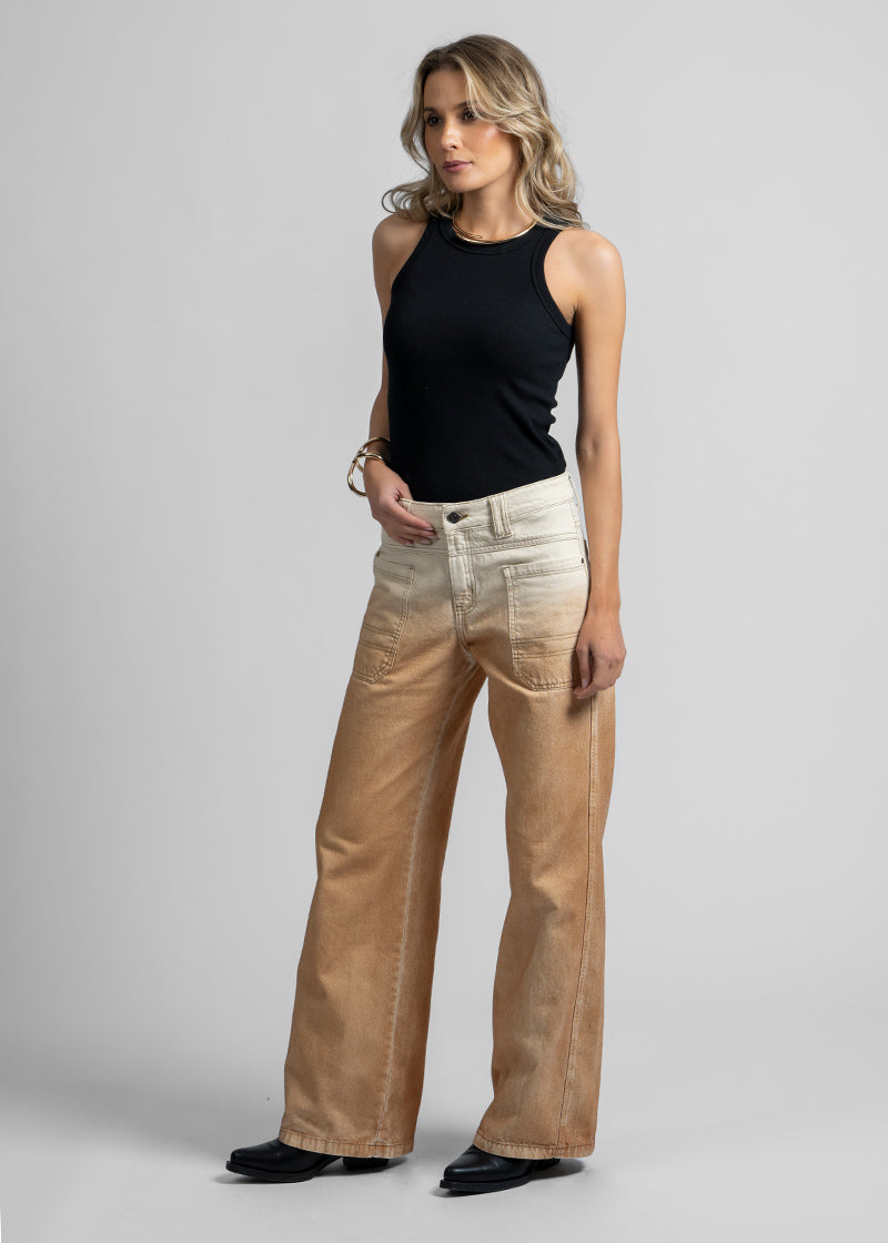 JEANS TALI Wide Leg crudo/oxidado