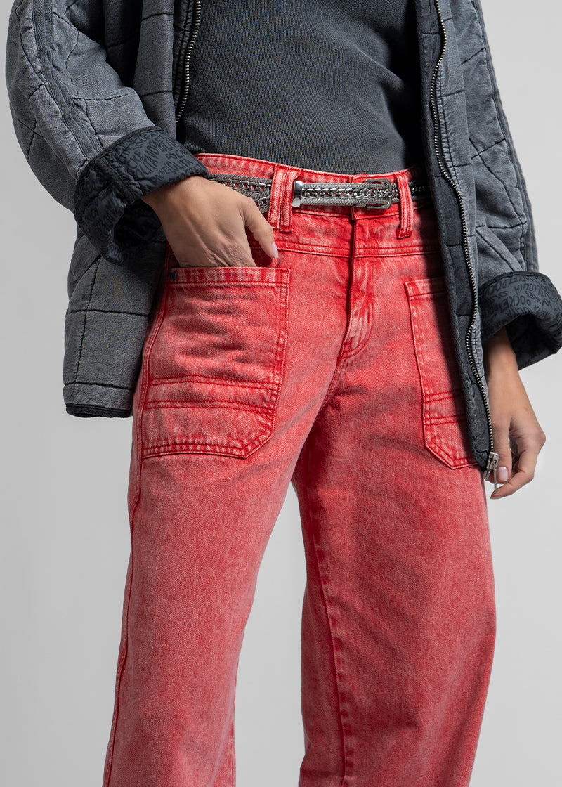 JEANS TALI Wide Leg rojo