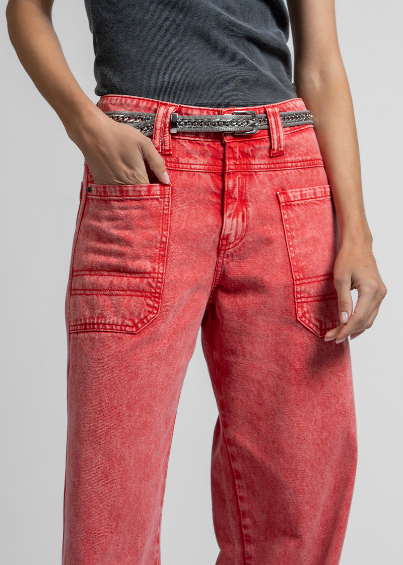 JEANS TALI Wide Leg rojo