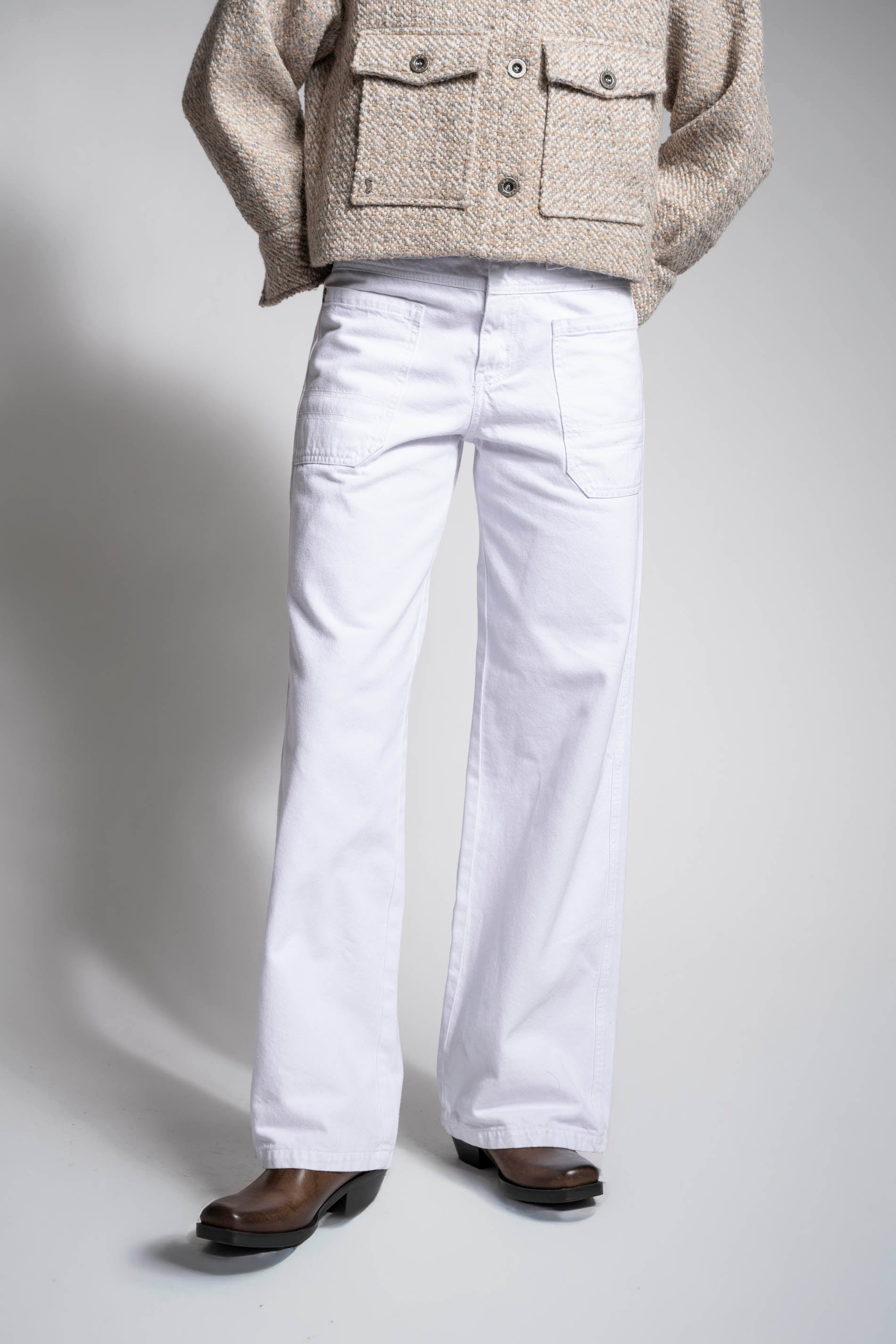 JEANS WIDE LEG TIRO ALTO TALI blanco