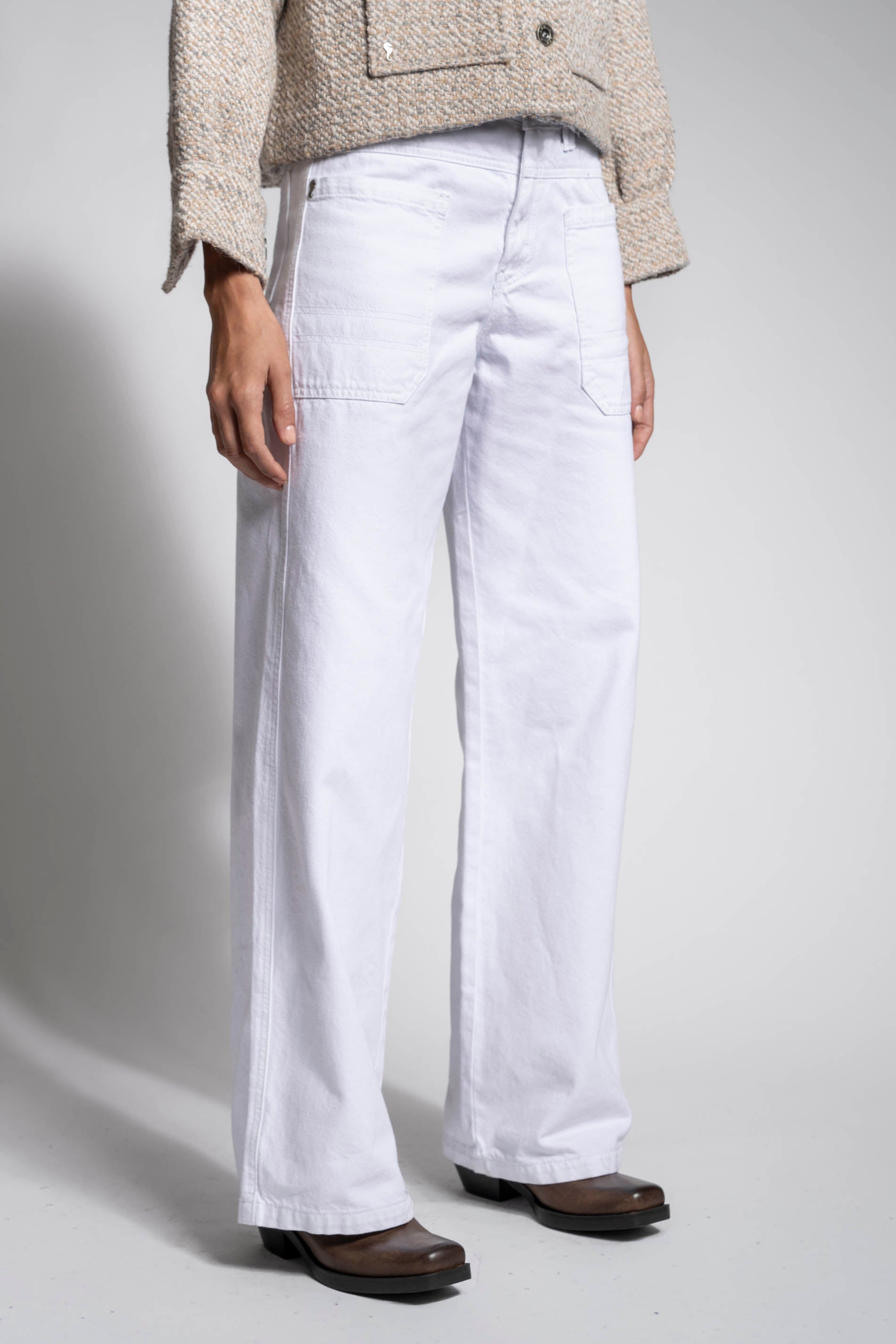JEANS WIDE LEG TIRO ALTO TALI blanco