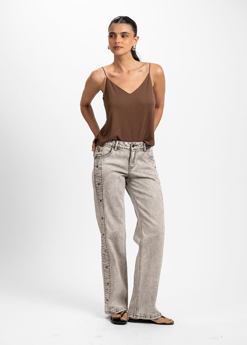 JEANS ZENDA RECTO TIRO MEDIO gris