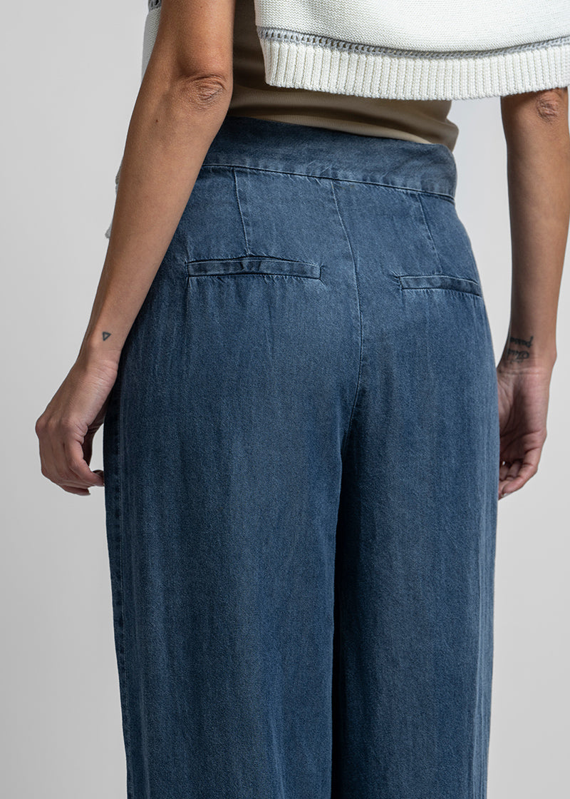 PANTALÓN ADELA Tencel azul denim