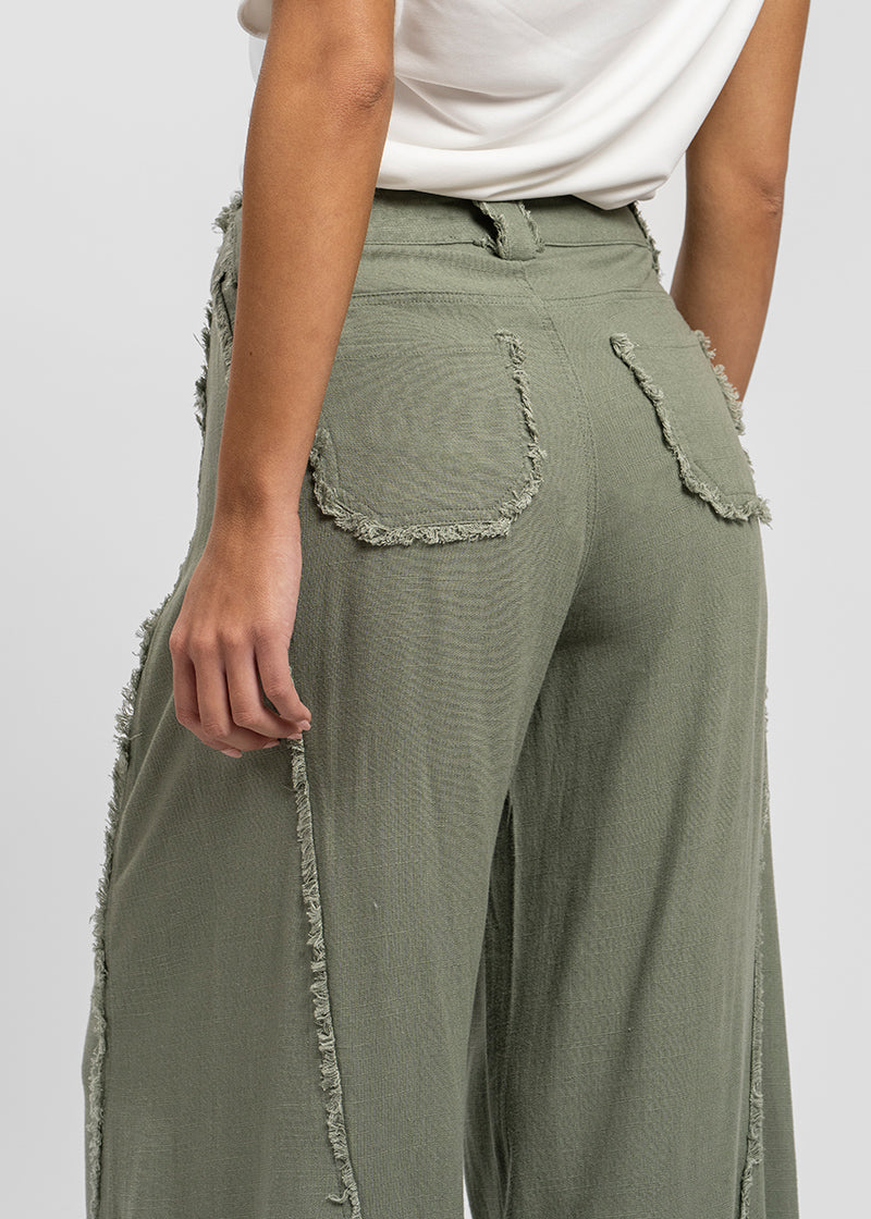 PANTALÓN ANNA FLECOS verde
