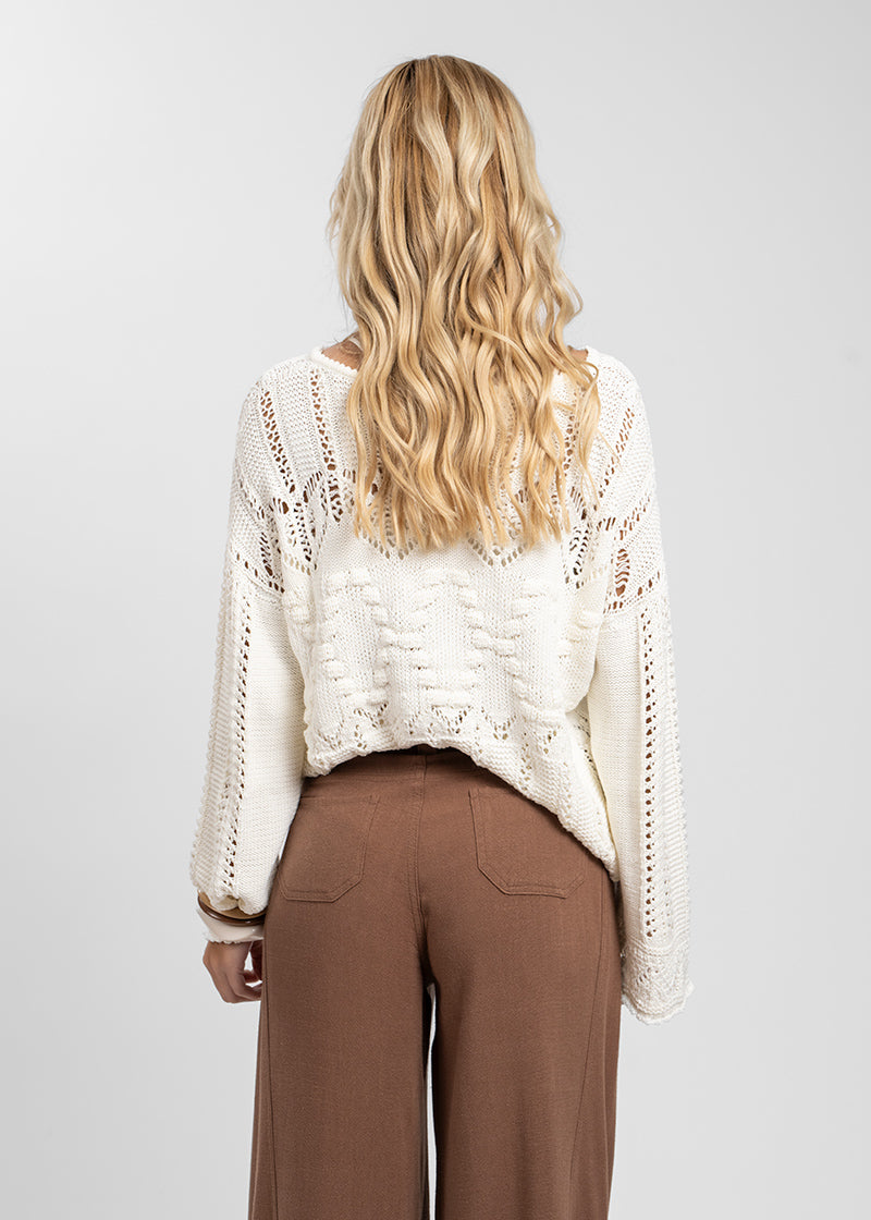 PANTALÓN ANNA TA Lino Tiro Alto café