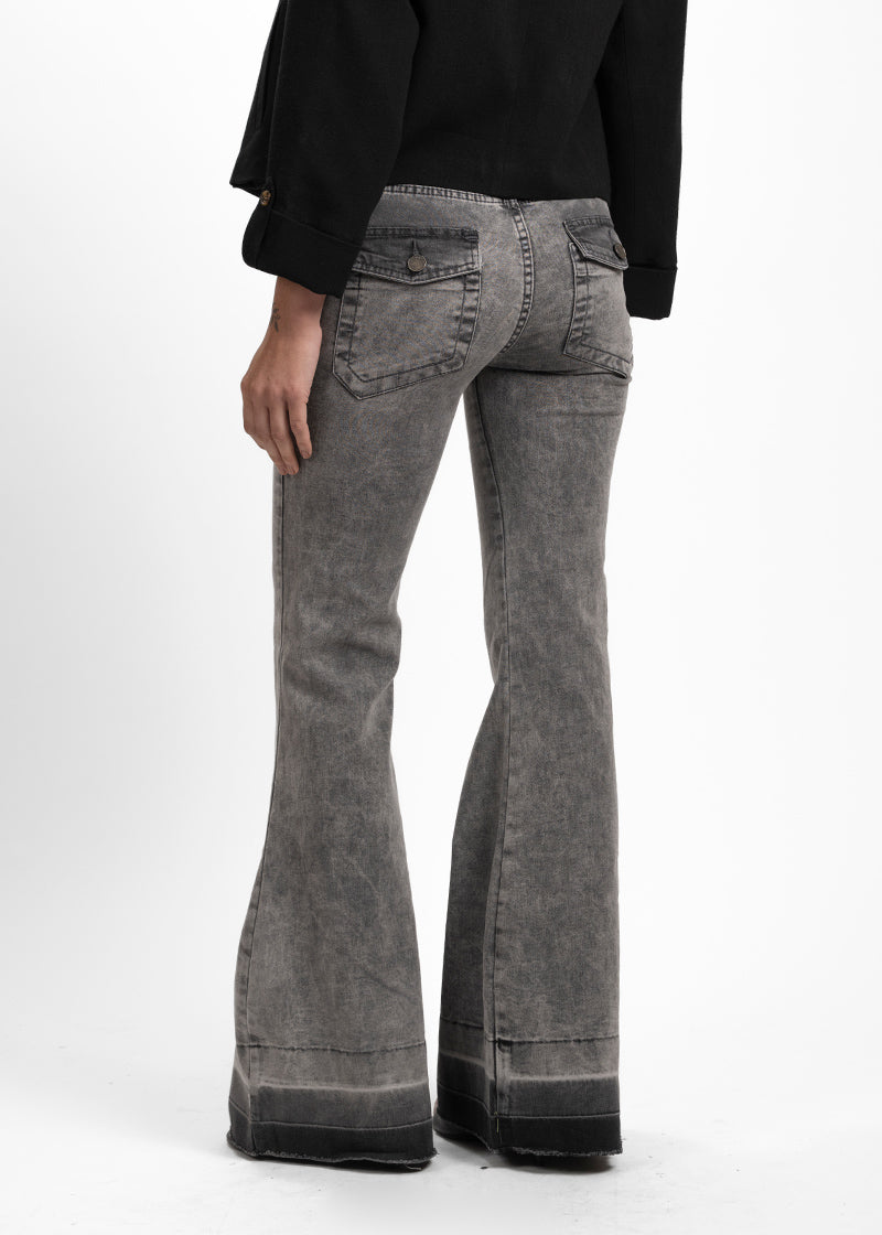 JEANS FLARE RITA gris gravillado