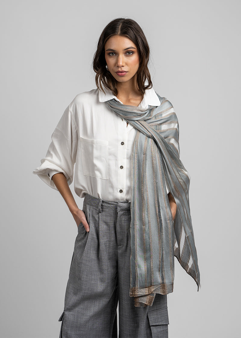 PAÑUELO BRILLOS gris