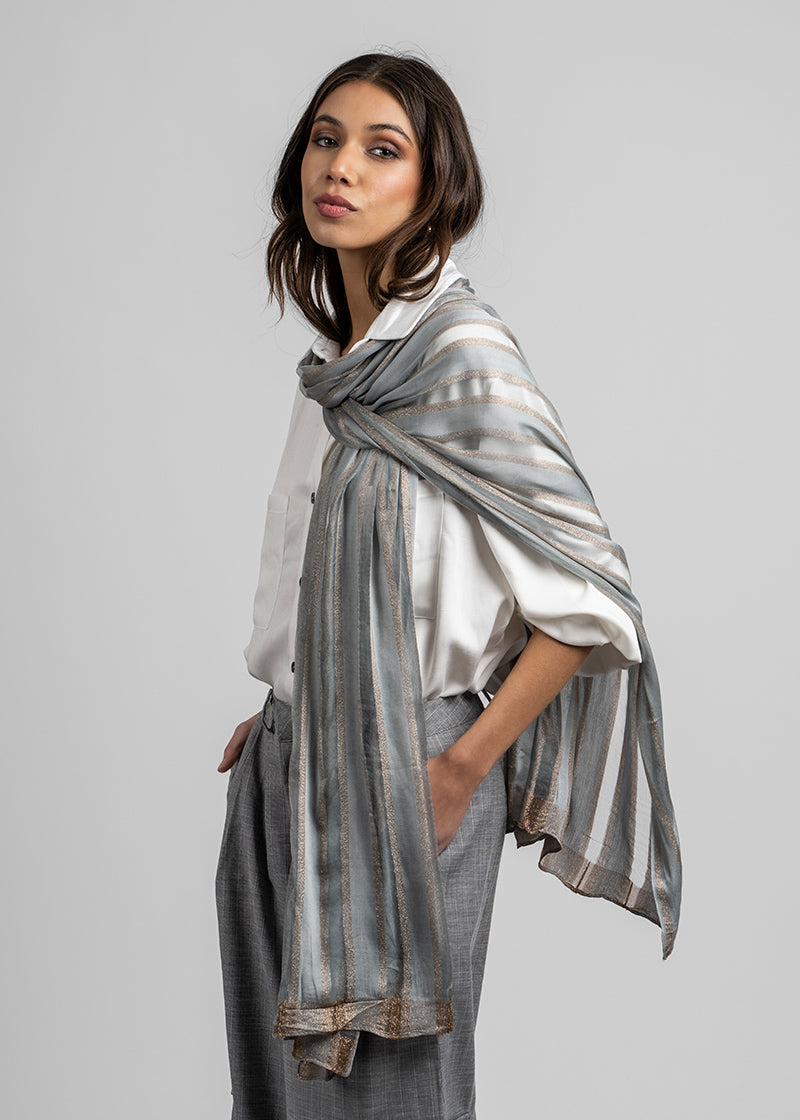 PAÑUELO BRILLOS gris
