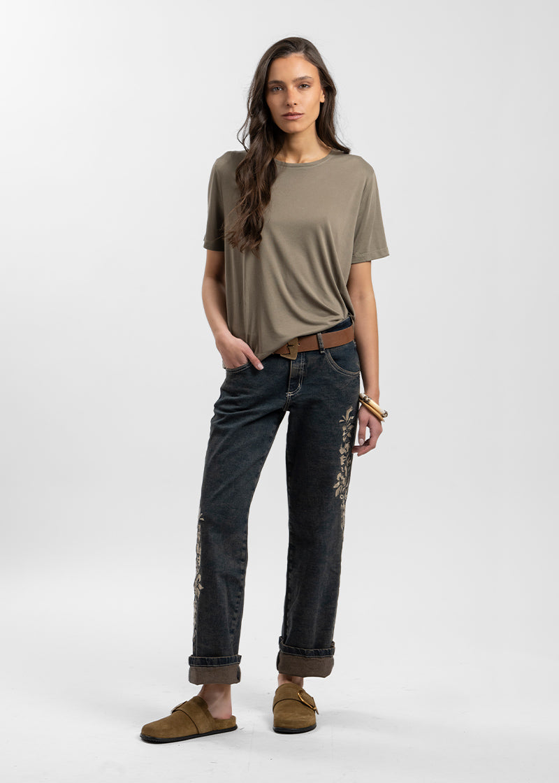 POLERA CELIA verde militar