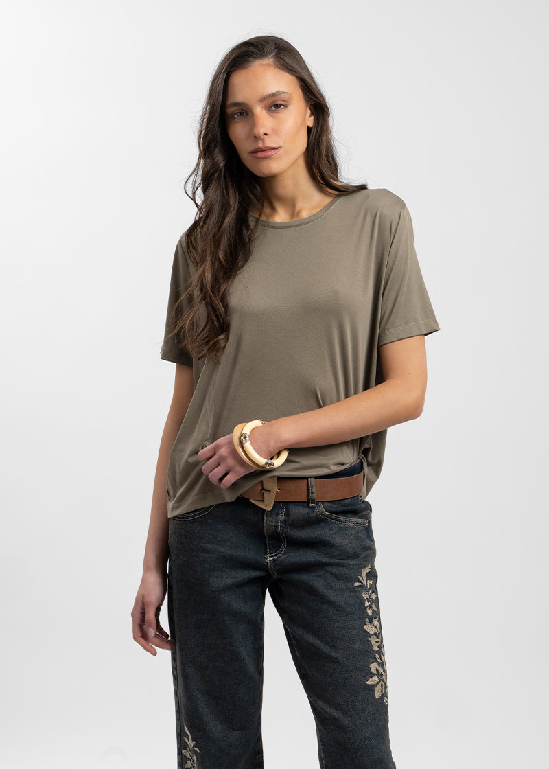 POLERA CELIA verde militar