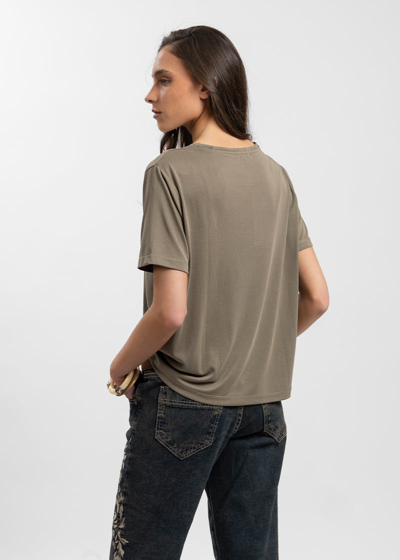 POLERA CELIA verde militar