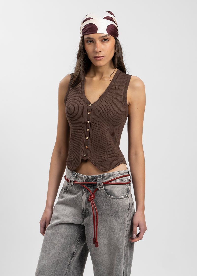POLERA GRETA café - S